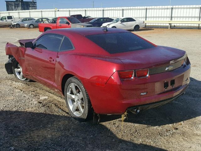 2G1FC1ED0B9124676 - 2011 CHEVROLET CAMARO LT RED photo 3