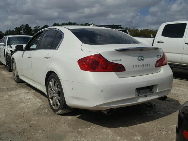 JN1CV6AP0CM933670 - 2012 INFINITI G37 BASE WHITE photo 3