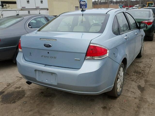 1FAHP37N09W122326 - 2009 FORD FOCUS SEL BLUE photo 4