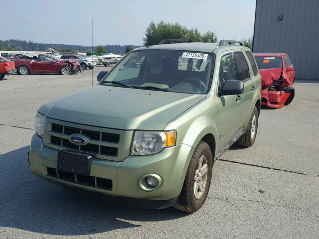 1FMCU49379KA70081 - 2009 FORD ESCAPE HYB GREEN photo 2