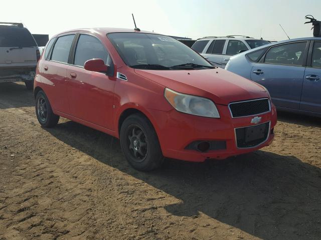 KL1TD66E49B347721 - 2009 CHEVROLET AVEO LS RED photo 1