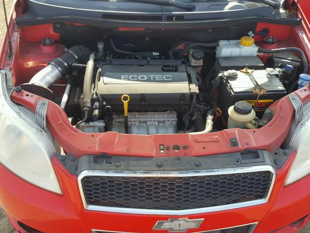 KL1TD66E49B347721 - 2009 CHEVROLET AVEO LS RED photo 7