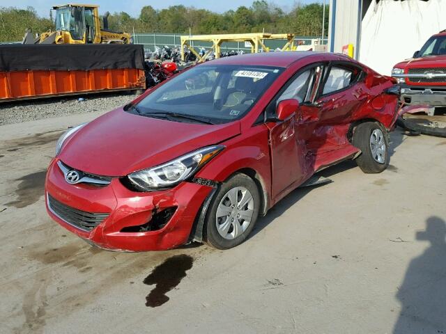 KMHDH4AE5GU525758 - 2016 HYUNDAI ELANTRA SE RED photo 2