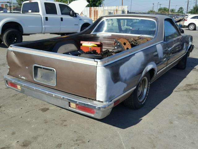 1GCCW80H8ER218156 - 1984 CHEVROLET EL CAMINO BROWN photo 4