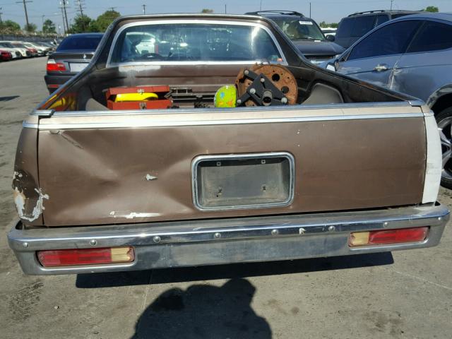 1GCCW80H8ER218156 - 1984 CHEVROLET EL CAMINO BROWN photo 9