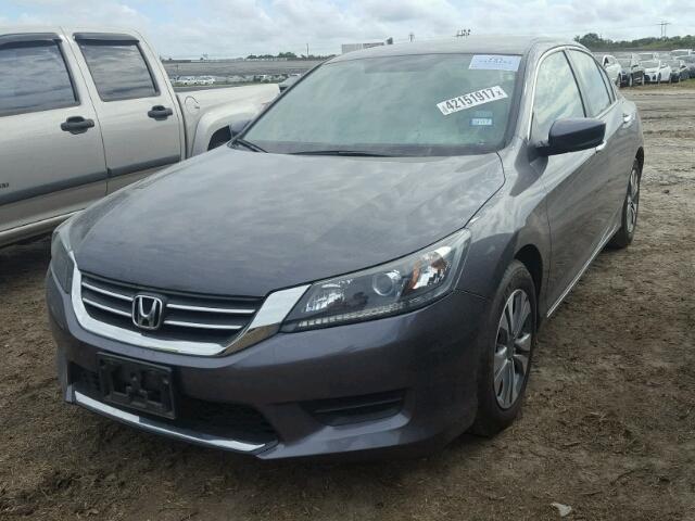 1HGCR2F30EA046365 - 2014 HONDA ACCORD GRAY photo 2