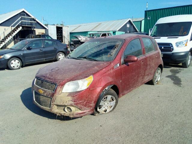 3G1TB6DE1AL106017 - 2010 CHEVROLET AVEO LS BURGUNDY photo 2