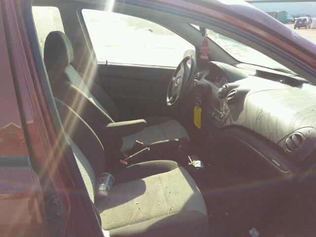 3G1TB6DE1AL106017 - 2010 CHEVROLET AVEO LS 勃艮第红 照片 5