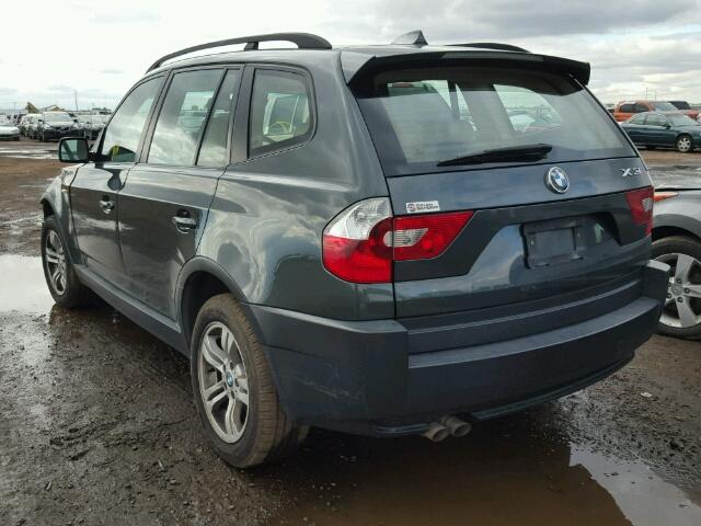 WBXPA93435WD11592 - 2005 BMW X3 GRAY photo 3