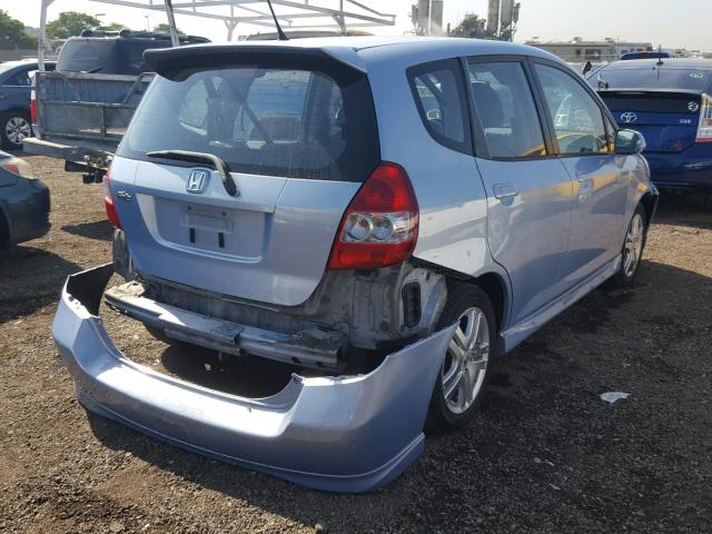 JHMGD37698S056726 - 2008 HONDA FIT SPORT BLUE photo 4