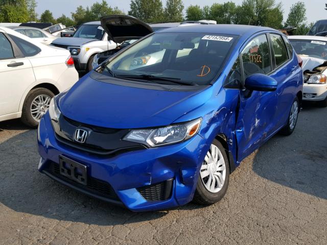 JHMGK5H50GX005902 - 2016 HONDA FIT LX BLUE photo 2