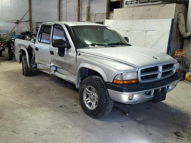 1B7GG2AN61S145727 - 2001 DODGE DAKOTA SILVER photo 1