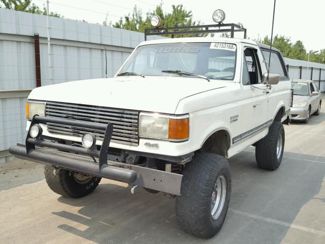 1FMEU15H4LLA71098 - 1990 FORD BRONCO U10 WHITE photo 2