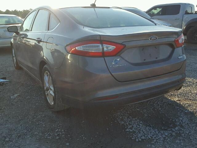 3FA6P0HR9DR323175 - 2013 FORD FUSION GRAY photo 3