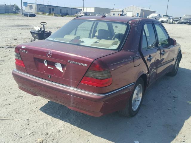 WDBHA24G9YA833013 - 2000 MERCEDES-BENZ C 230 RED photo 4