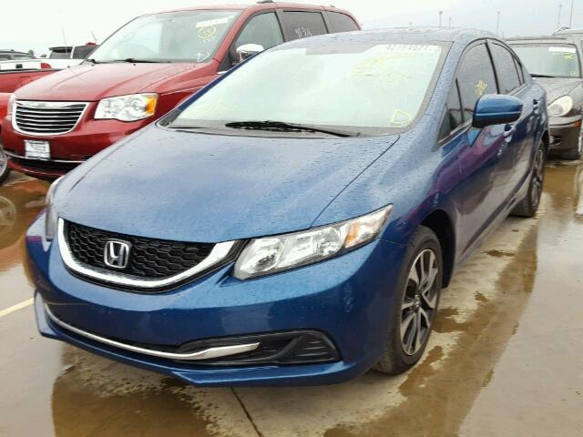 19XFB2F84EE074825 - 2014 HONDA CIVIC EX BLUE photo 2
