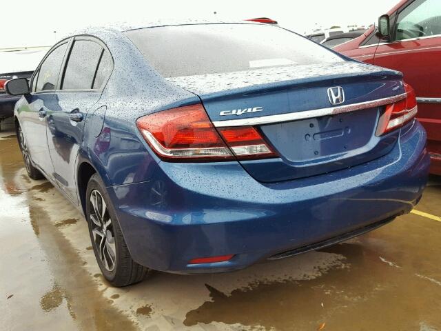 19XFB2F84EE074825 - 2014 HONDA CIVIC EX BLUE photo 3