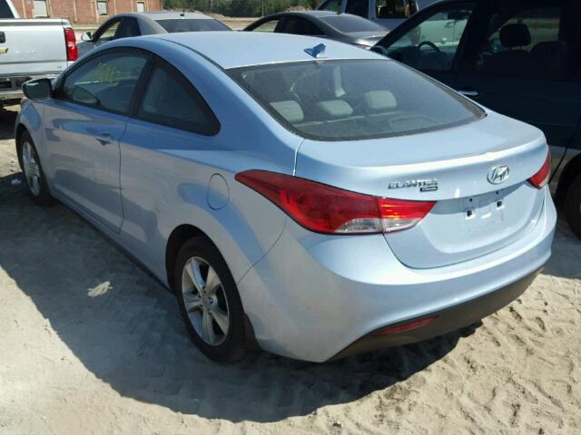 KMHDH6AE2DU013690 - 2013 HYUNDAI ELANTRA CO TEAL photo 3