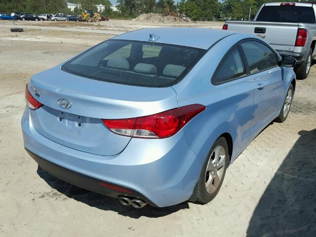 KMHDH6AE2DU013690 - 2013 HYUNDAI ELANTRA CO TEAL photo 4