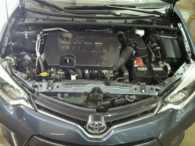 2T1BPRHE1FC286254 - 2015 TOYOTA COROLLA EC GRAY photo 7