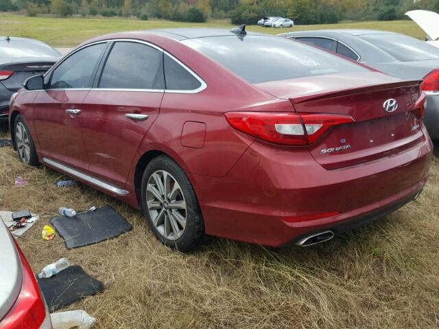 5NPE34AF7GH311803 - 2016 HYUNDAI SONATA RED photo 3