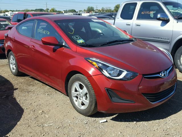 5NPDH4AE9FH606145 - 2015 HYUNDAI ELANTRA RED photo 1