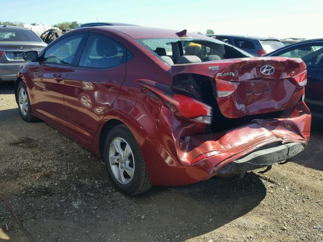 5NPDH4AE9FH606145 - 2015 HYUNDAI ELANTRA RED photo 3