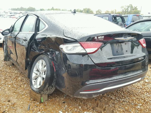 1C3CCCCB9FN587950 - 2015 CHRYSLER 200 BLACK photo 3