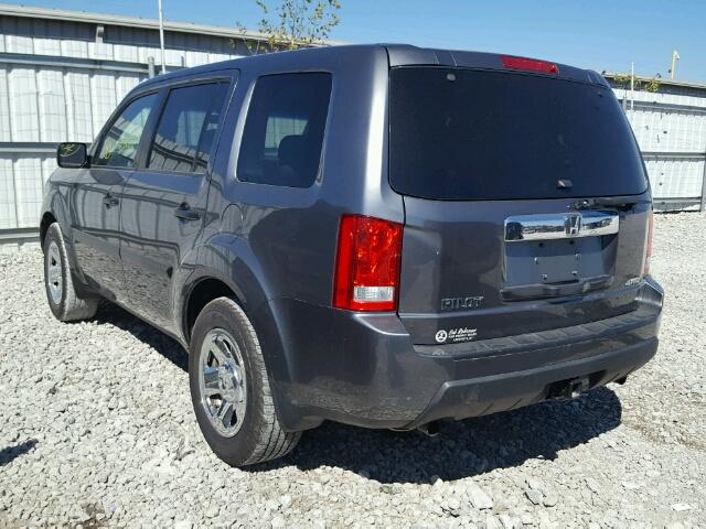 5FNYF4H25AB032878 - 2010 HONDA PILOT GRAY photo 3