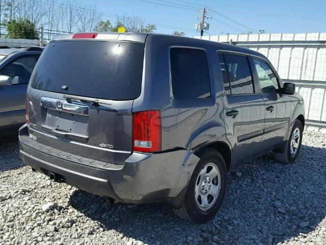 5FNYF4H25AB032878 - 2010 HONDA PILOT GRAY photo 4