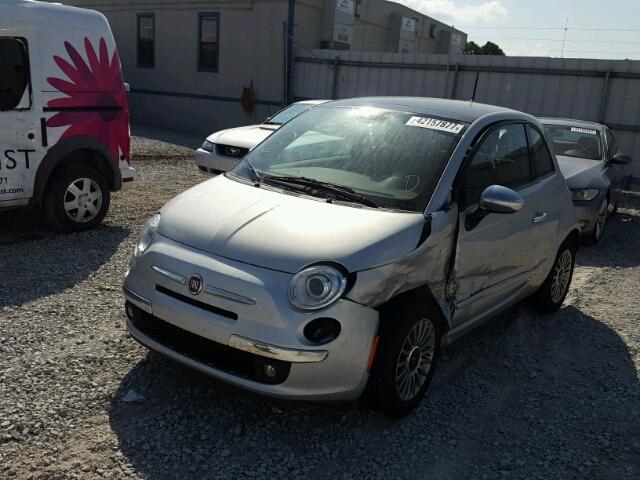 3C3CFFCR1DT535067 - 2013 FIAT 500 SILVER photo 2