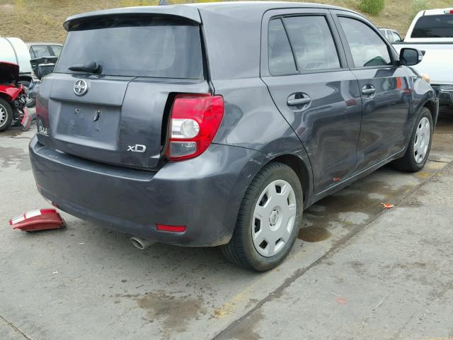 JTKKUPB45D1034014 - 2013 TOYOTA SCION XD GRAY photo 4