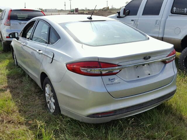 3FA6P0G73HR273752 - 2017 FORD FUSION S SILVER photo 3