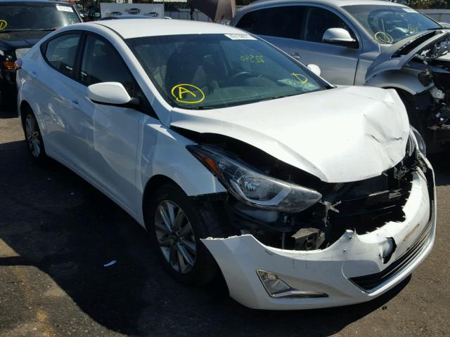 5NPDH4AE2GH743204 - 2016 HYUNDAI ELANTRA SE WHITE photo 1