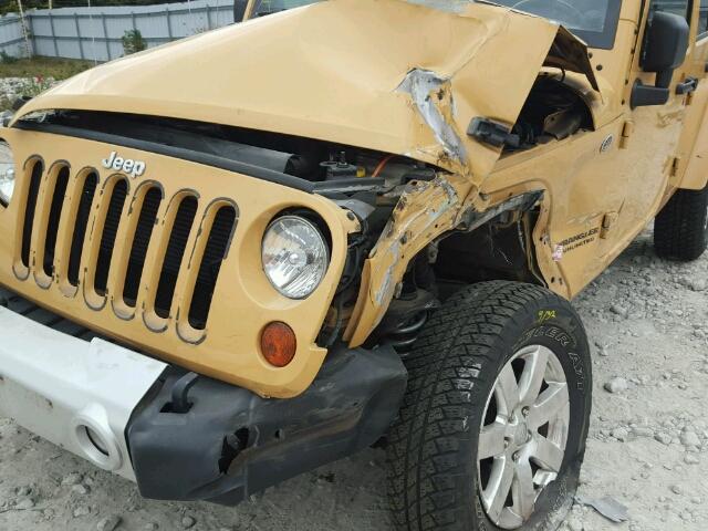 1C4BJWEG8DL628925 - 2013 JEEP WRANGLER U BROWN photo 9