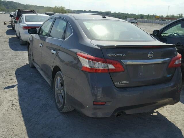 3N1AB7AP9EY272940 - 2014 NISSAN SENTRA S CHARCOAL photo 3