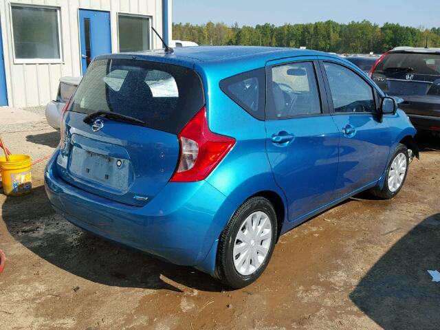 3N1CE2CP3EL420724 - 2014 NISSAN VERSA NOTE BLUE photo 4