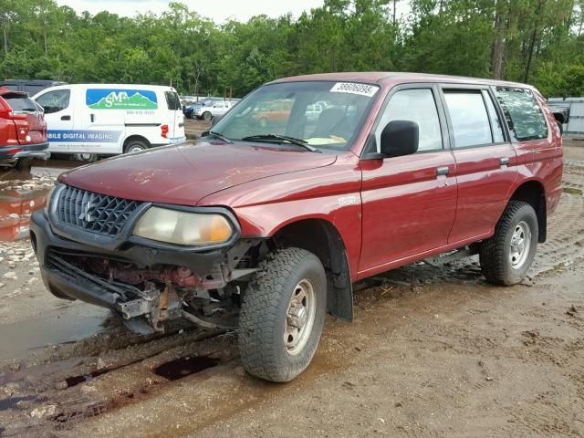 JA4LS21H22J056097 - 2002 MITSUBISHI MONTERO SP RED photo 2