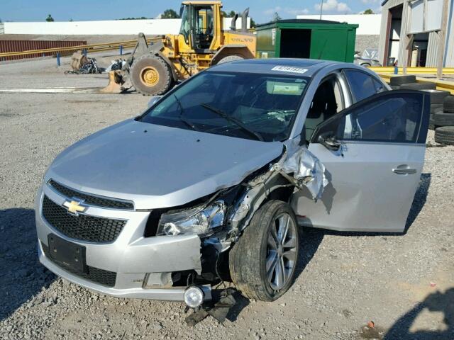 1G1PG5SB6E7425302 - 2014 CHEVROLET CRUZE SILVER photo 2