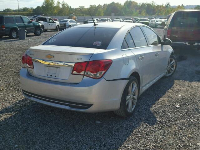 1G1PG5SB6E7425302 - 2014 CHEVROLET CRUZE SILVER photo 4