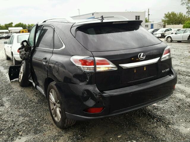 2T2ZK1BA7DC108927 - 2013 LEXUS RX BLACK photo 3