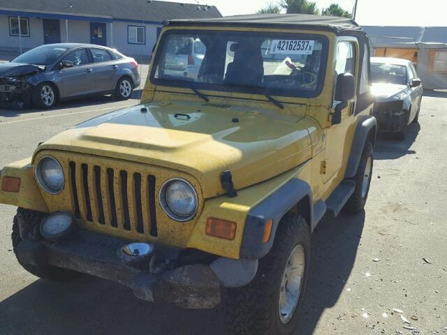 1J4FA49S45P388295 - 2005 JEEP WRANGLER / YELLOW photo 2