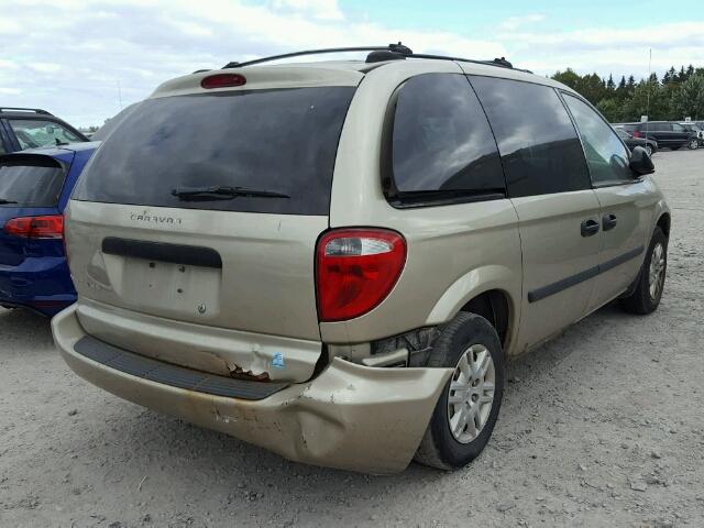 1D4GP25R35B261358 - 2005 DODGE CARAVAN SE BEIGE photo 4