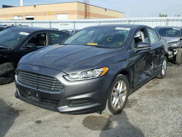 1FA6P0H70E5387995 - 2014 FORD FUSION SE GRAY photo 2