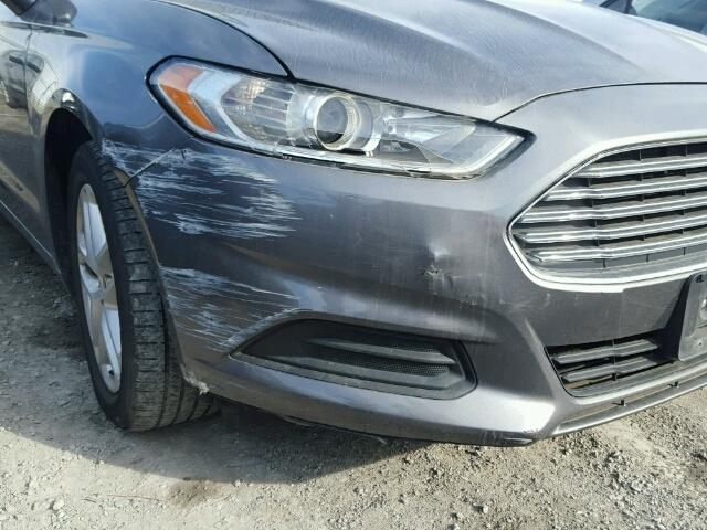 1FA6P0H70E5387995 - 2014 FORD FUSION SE GRAY photo 9