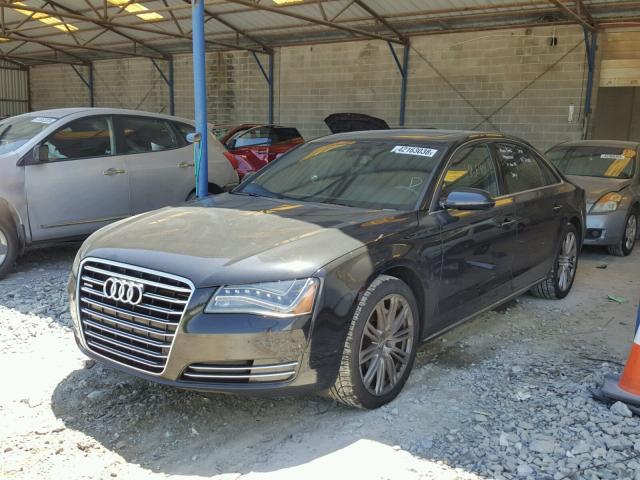 WAURMAFD2EN001850 - 2014 AUDI A8 L TDI BLACK photo 2