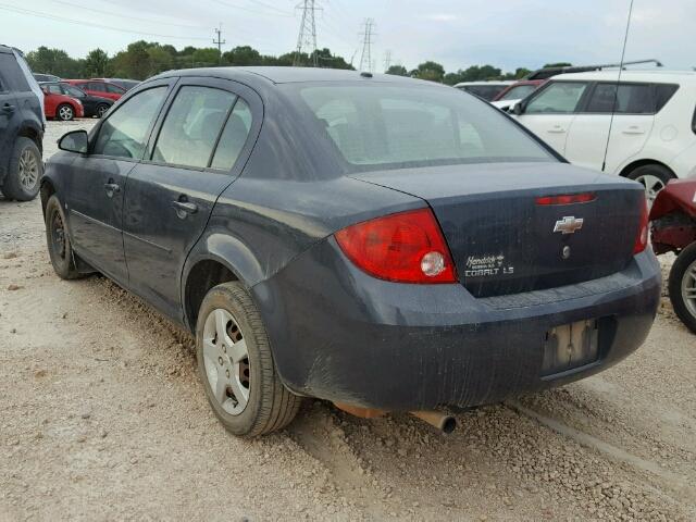 1G1AK58F587272916 - 2008 CHEVROLET COBALT LS BLUE photo 3