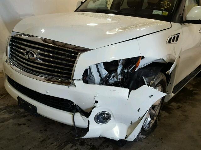 JN8AZ2NC9E9351876 - 2014 INFINITI QX80 WHITE photo 9