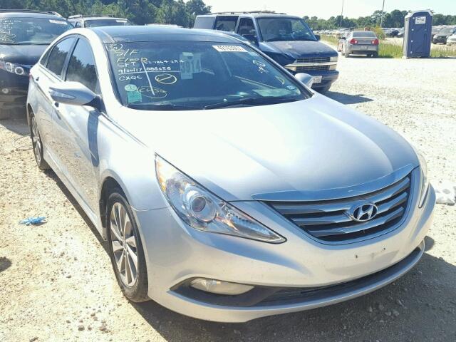 5NPEC4AC2EH888628 - 2014 HYUNDAI SONATA SE SILVER photo 1