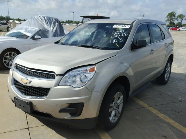 1GNFLEEK0FZ141901 - 2015 CHEVROLET EQUINOX LS BEIGE photo 2